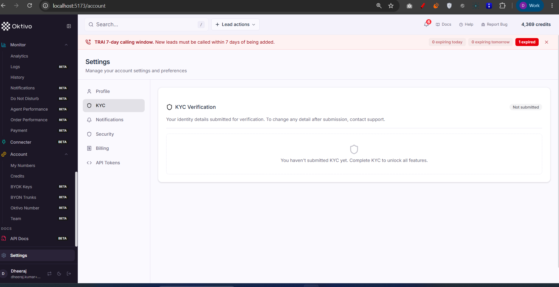 Settings — configuration 2